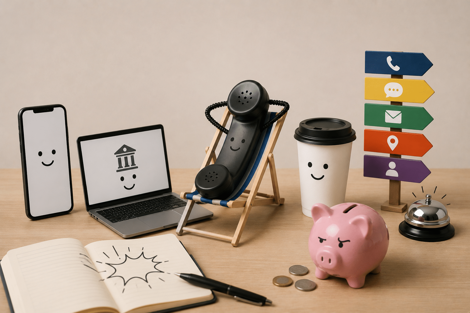 Centre d’appels en France pilotant une campagne omnicanale avec téléphone, mail, chat et messagerie