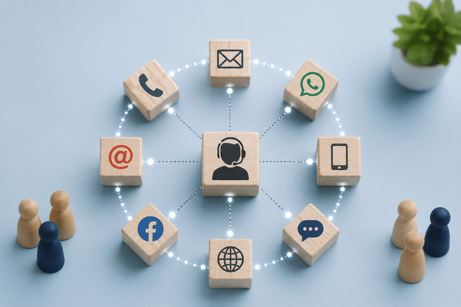 Centre d’appels omnicanal en France connectant tous les points de contact client
