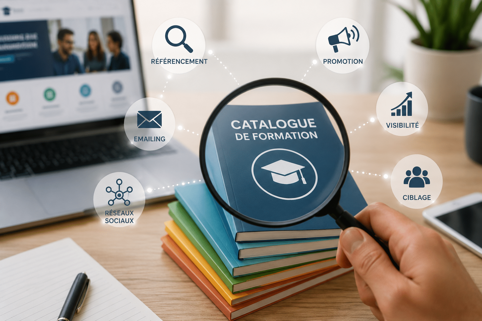 Vente de formations d’école de commerce avec catalogue de formation et centre d’appels en France